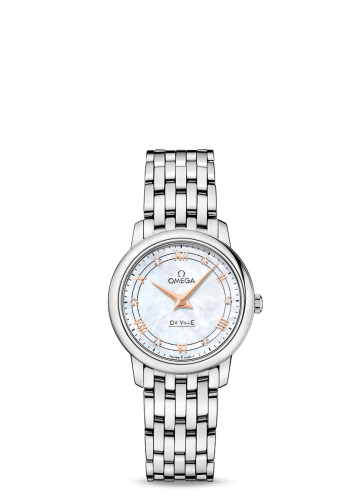 Omega De Ville Prestige Quartz 27.4 Stainless Steel / Vintage - White MOP / Bracelet